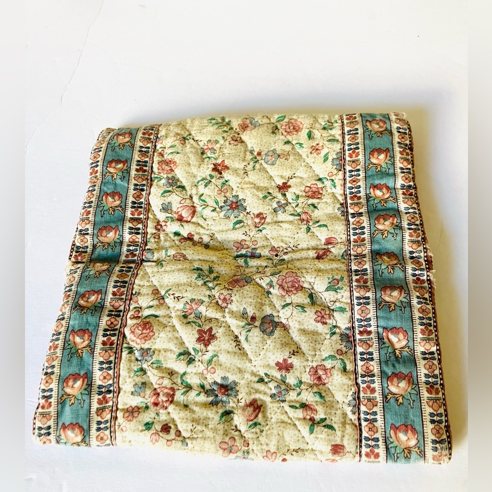 Vintage Vera Bradley Cream Paddy 1985 Indiana Tote Bag & Checkbook Cover Rare! - Picture 9 of 12